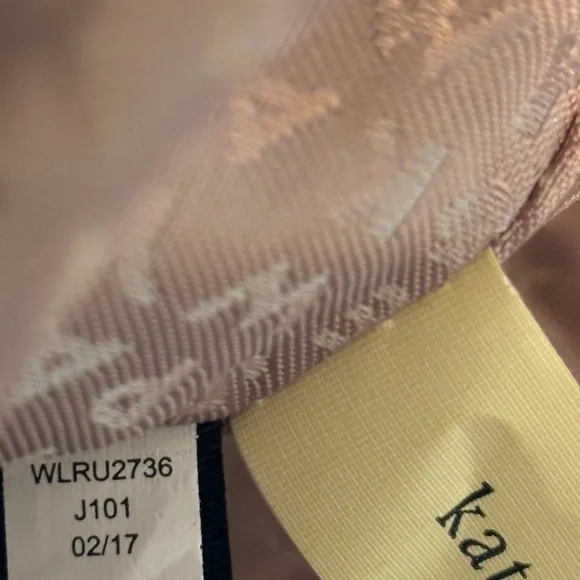 Kate Spade New York Larchmont Ave Taupe Leather Pouch WLRU2736 - Picture 8 of 12